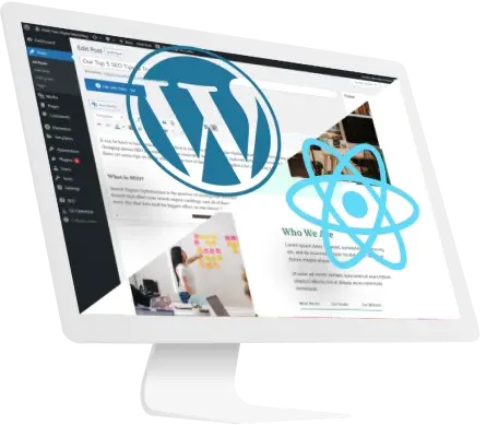 iMac showing the WordPress dashboard